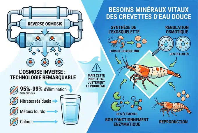 Rémineralisant Salty Shrimp et TDS meter pour paramètres eau crevettes aquarium