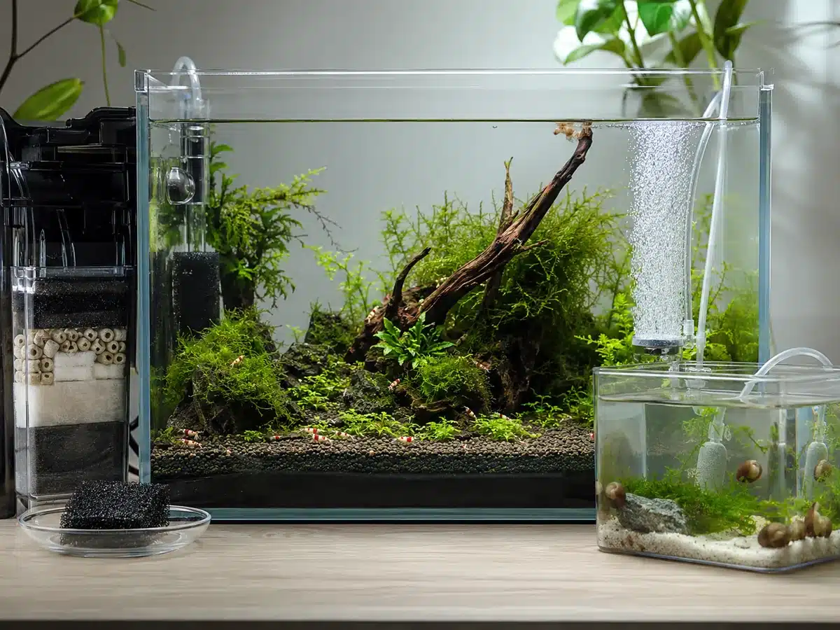 Préparation du bac avant No-Planaria Préparation d'un aquarium à crevettes avant utilisation de No-Planaria